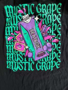 LImited Ed. BeatBox Beverages 'Mystic Grape' Logo Long Sleeve T-Shirt Large